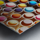 73 Row of Paint Cans Filled With Various Color.jp Metal print