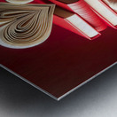 93 Heart Shaped Book Stack on Red Metal print