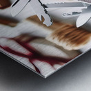 170 Swiss army knife on white table Metal print