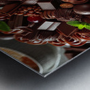 225 Chocolate cake with red berries and fruitscho Metal print