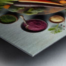 293 Assorted carrots arranged on the table studio Metal print