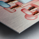 278 Five Pink and Blue Perfume Bottles Perfectly Metal print