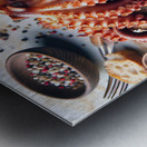 314 octopus cooked on white rock roasted octopus Metal print