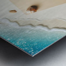 356 Blank paper for text on the white sand of the Metal print