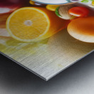 309 clear capsule overflowing with essential mult Metal print