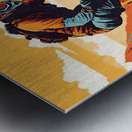 I descend on a vintage mtb Metal print