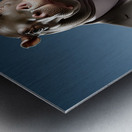 hippopotamus in suit Metal print