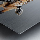 giraffe in suit Metal print