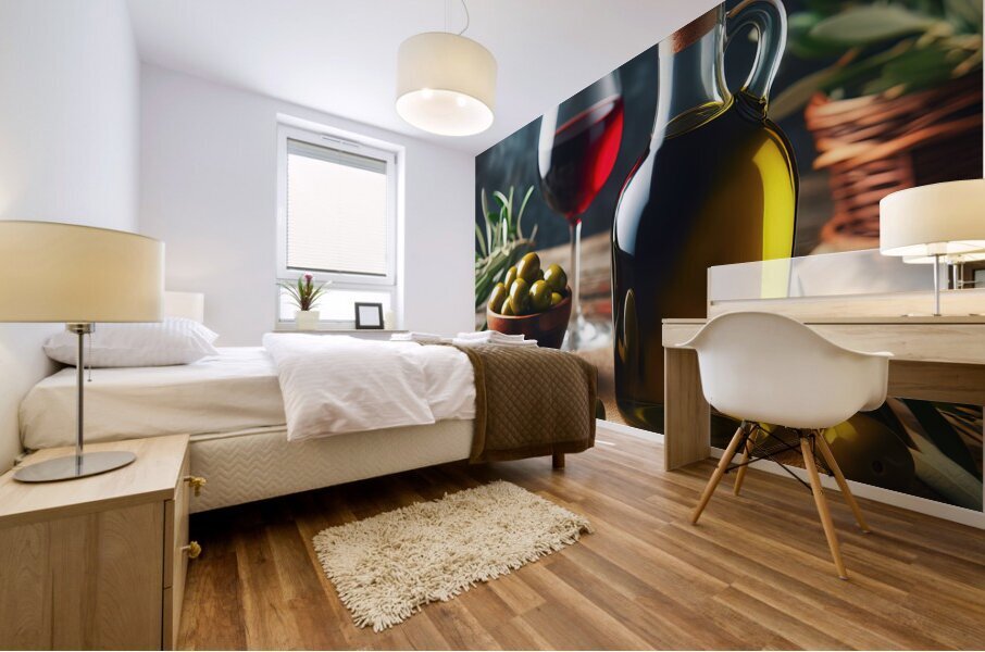 olive oil olives still life 9 Mural print