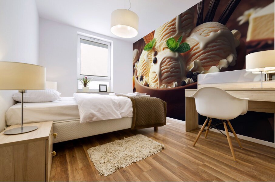 Vanilla ice cream 7 Mural print