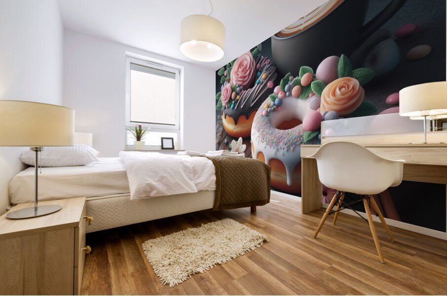 Donuts decorated with topping pastry decoration 7 Mural print