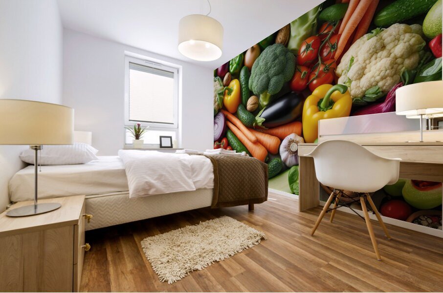 Health food for fitness concept with fruit vegeta 1714505630.1634 Mural print