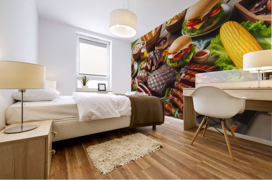 meats to prepare meats for barbecue selection of  1714757311.5066 Mural print