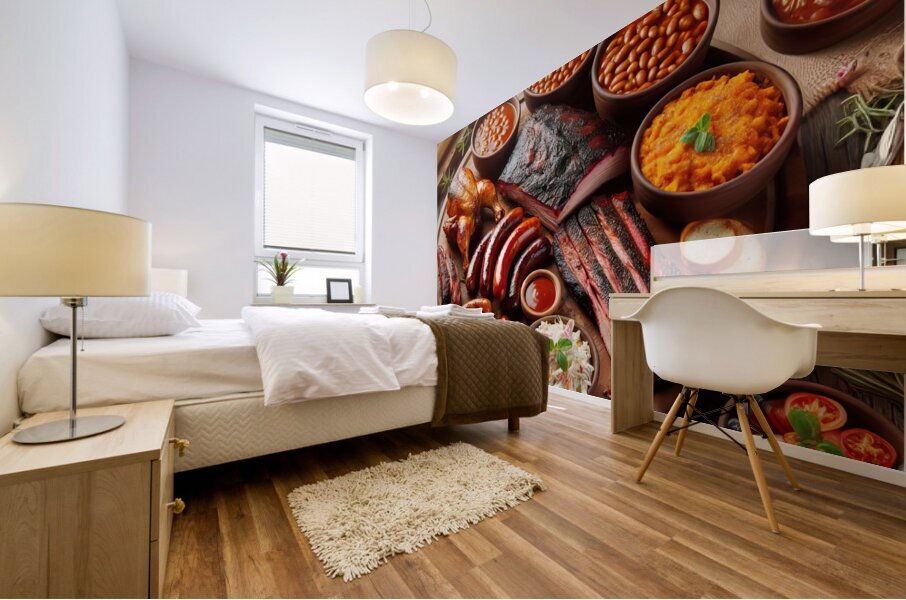 meats to prepare meats for barbecue selection of  1714757275.2939 Mural print