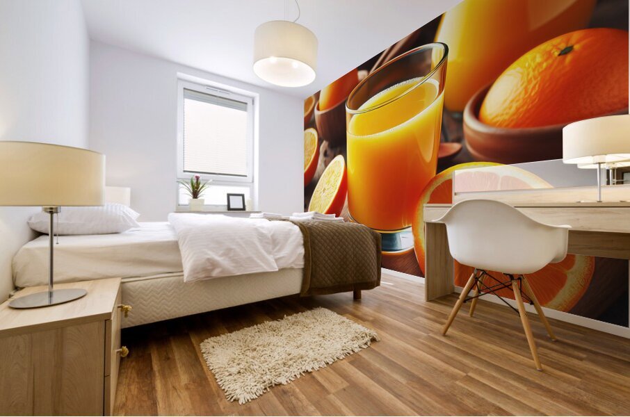 natural orange juice food 9 Mural print