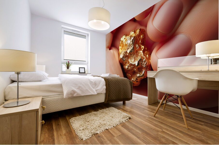 One Troy Ounce California Gold Nugget Mural print