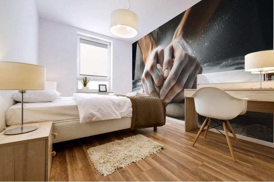 kneading bread 5 Mural print