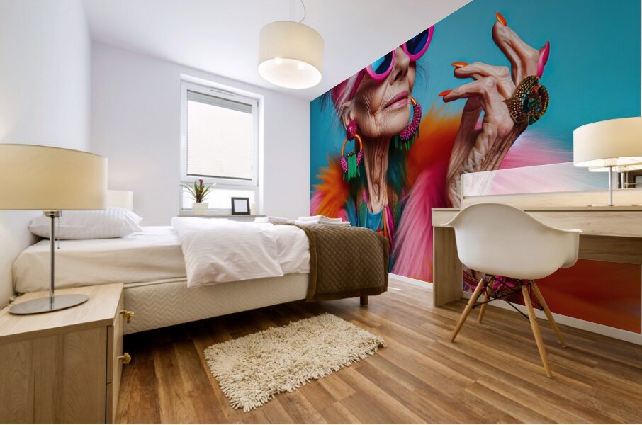 228 Fashion editorial concept. Full length portra Mural print