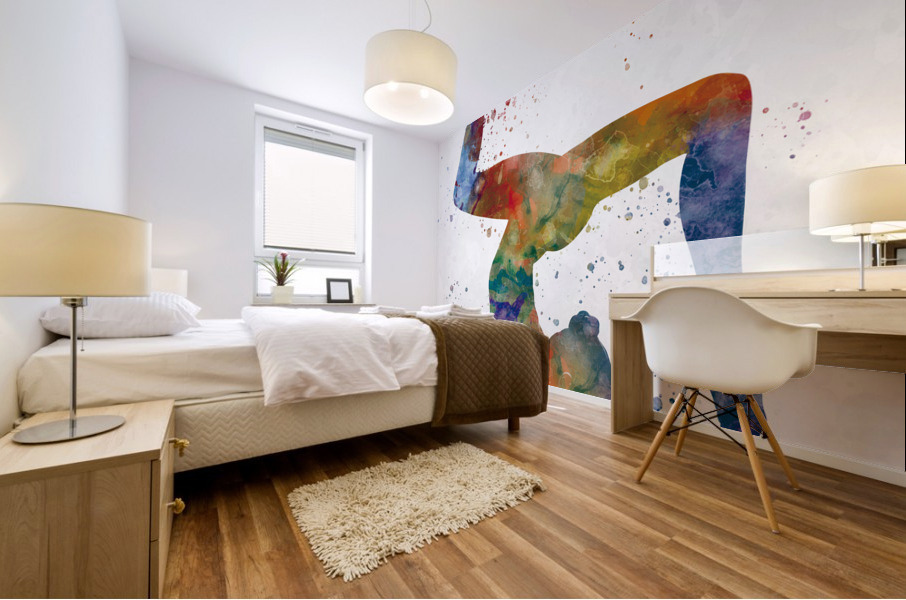 yoga-yoga exercise Mural print