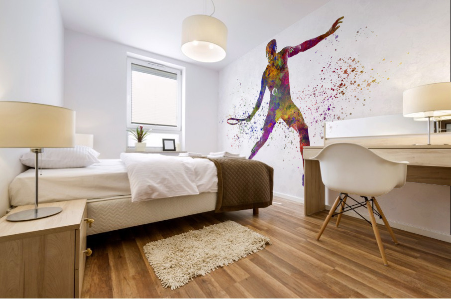 tennis player Mural print