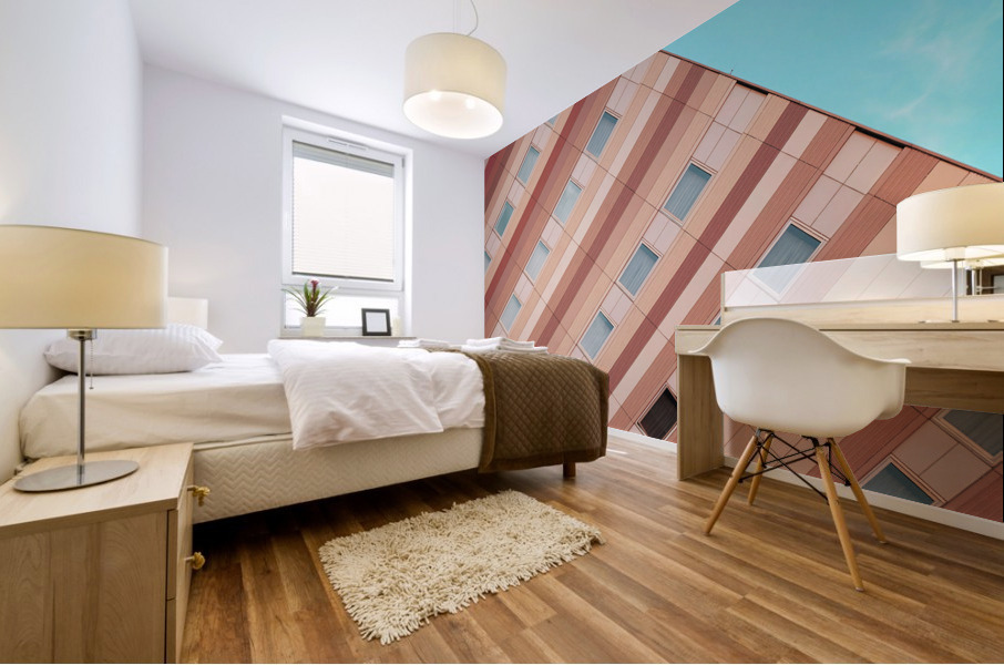 pink facade Mural print