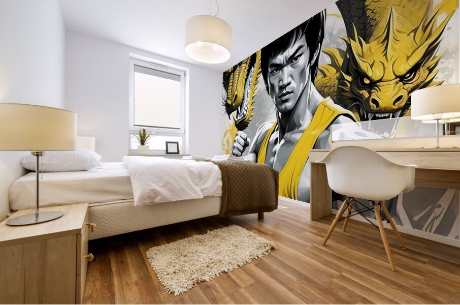 Bruce Lee Mural print