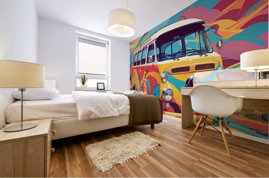 hippie van Mural print