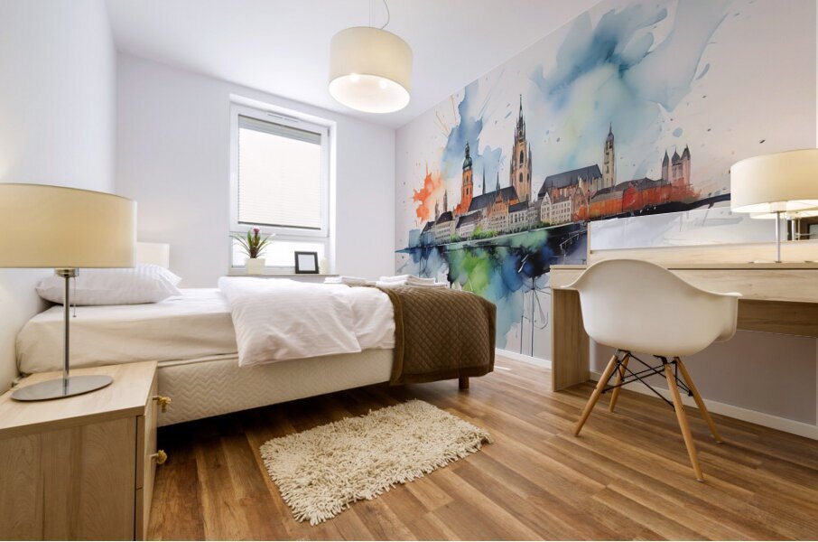 MUNICH SKYLINE Mural print