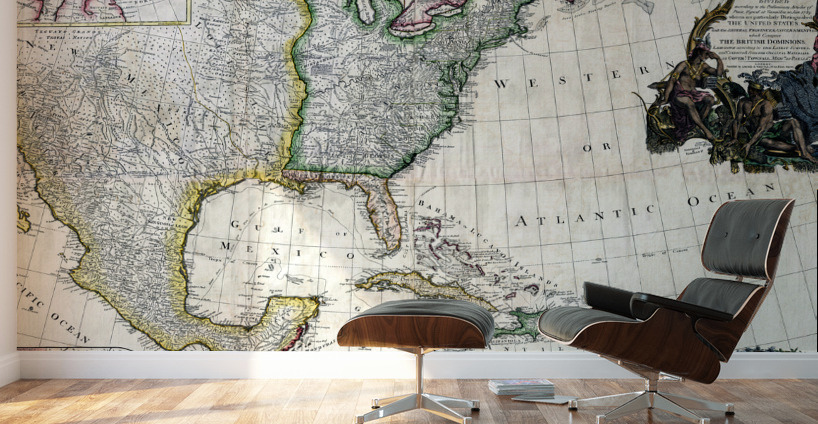 1600 america maps old map 16 by artvi Wall Art