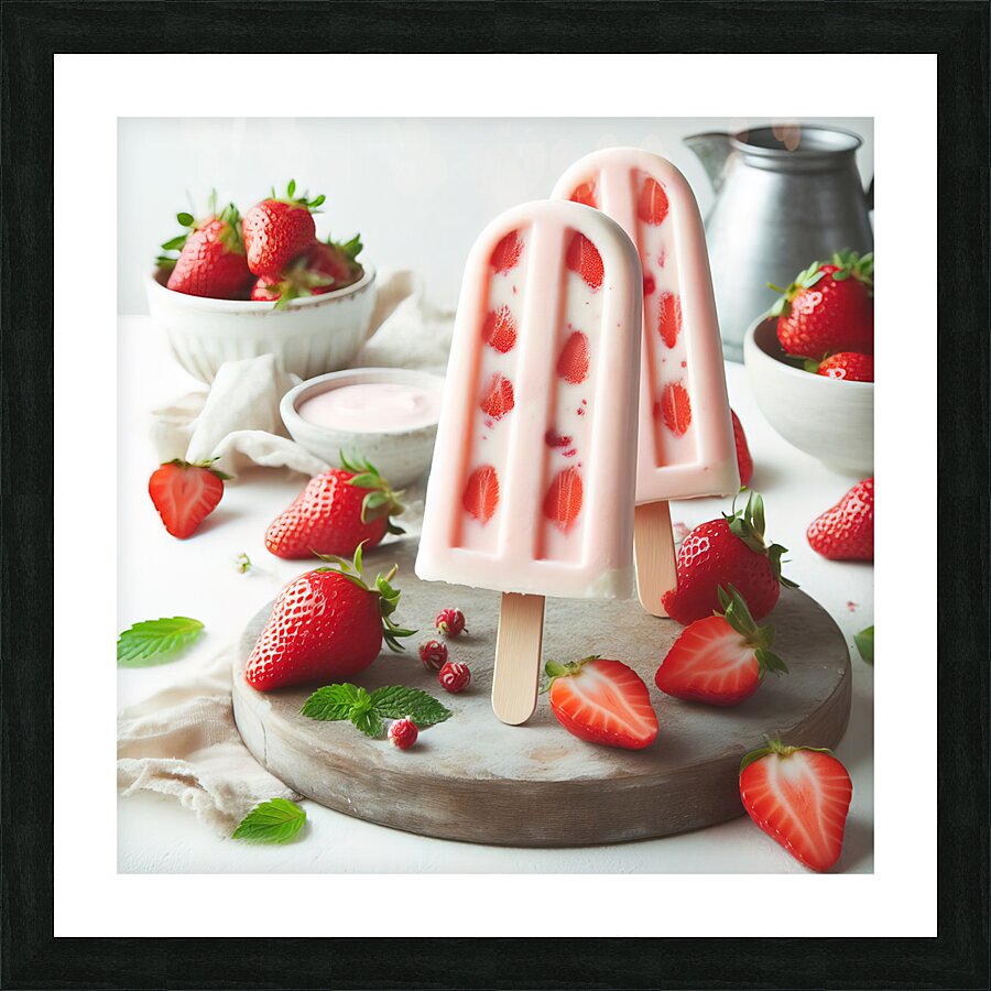 Strawberry pineapple ice cream 18 Picture Frame print