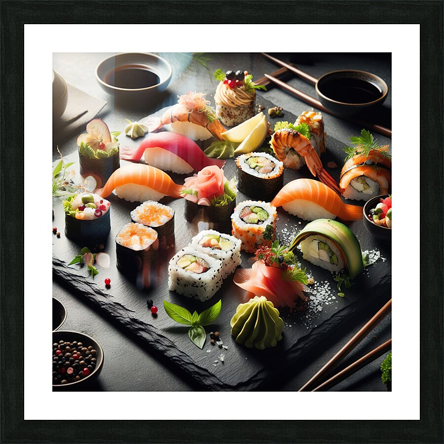 sushi japanese food 3 Picture Frame print