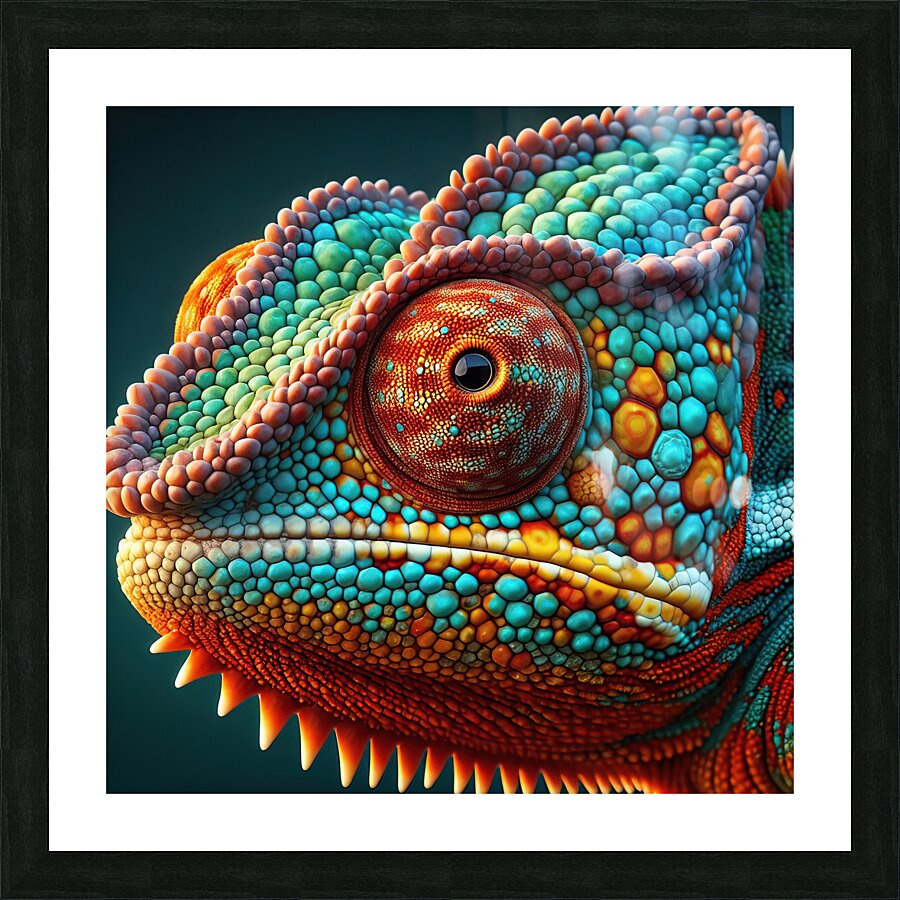wild chameleon 6 Picture Frame print