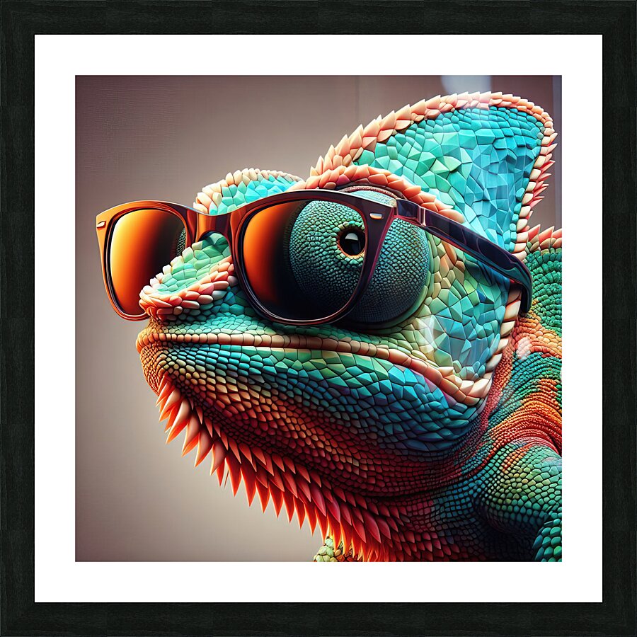 wild chameleon 7 Picture Frame print