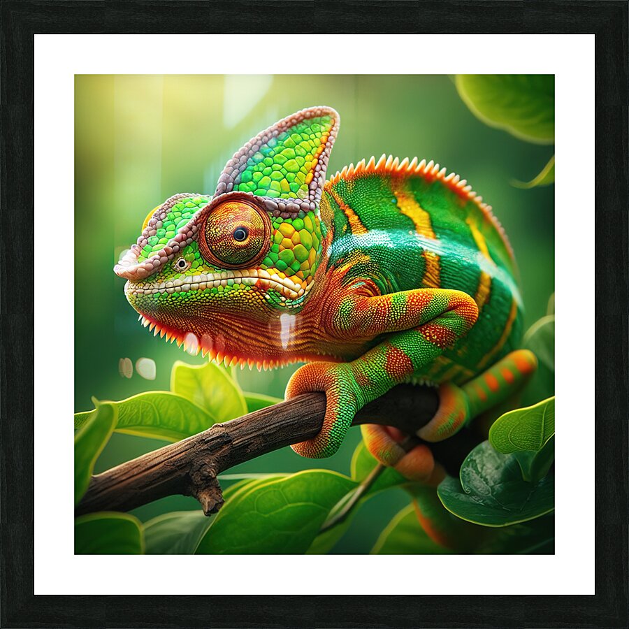 wild chameleon 2 Picture Frame print