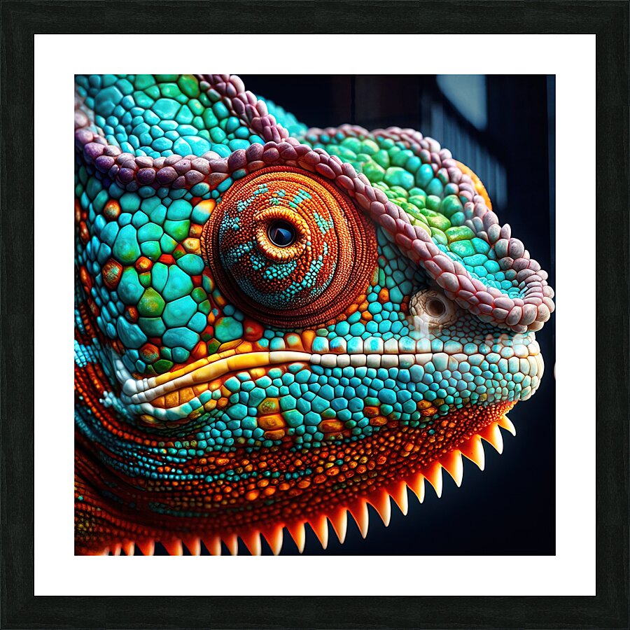 wild chameleon 15 Picture Frame print