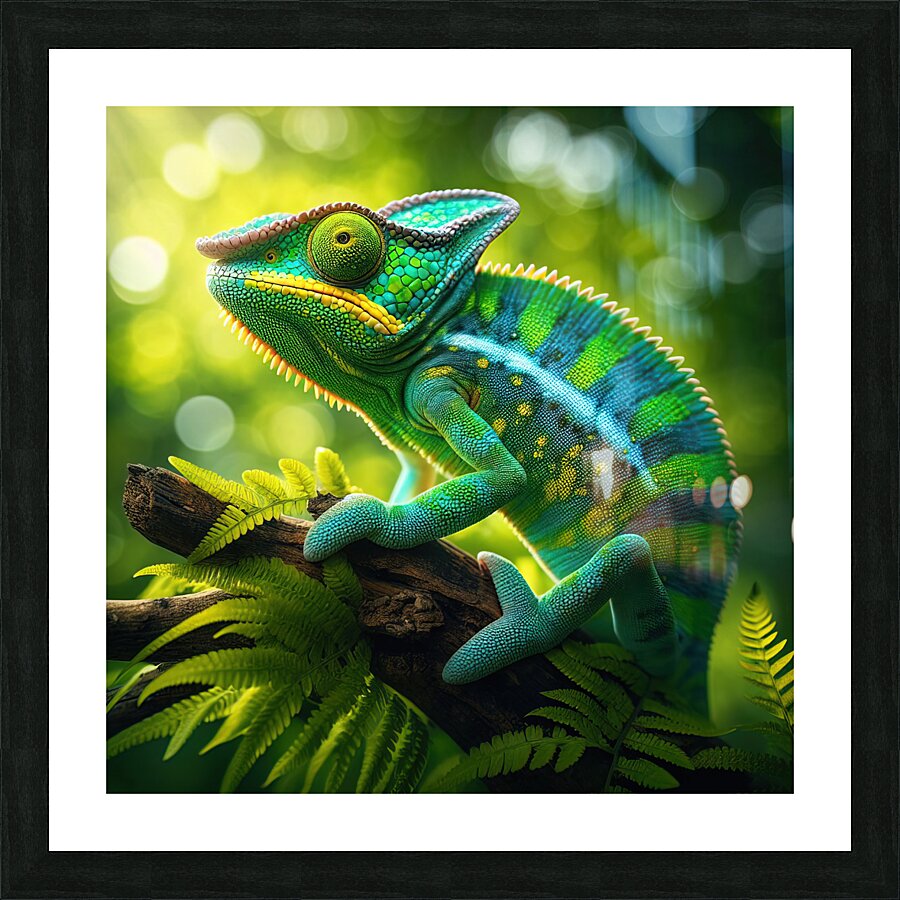 wild chameleon 10 Picture Frame print