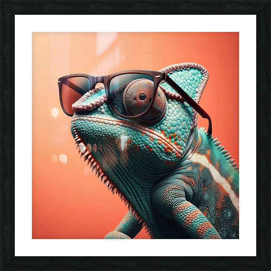wild chameleon 11 Picture Frame print