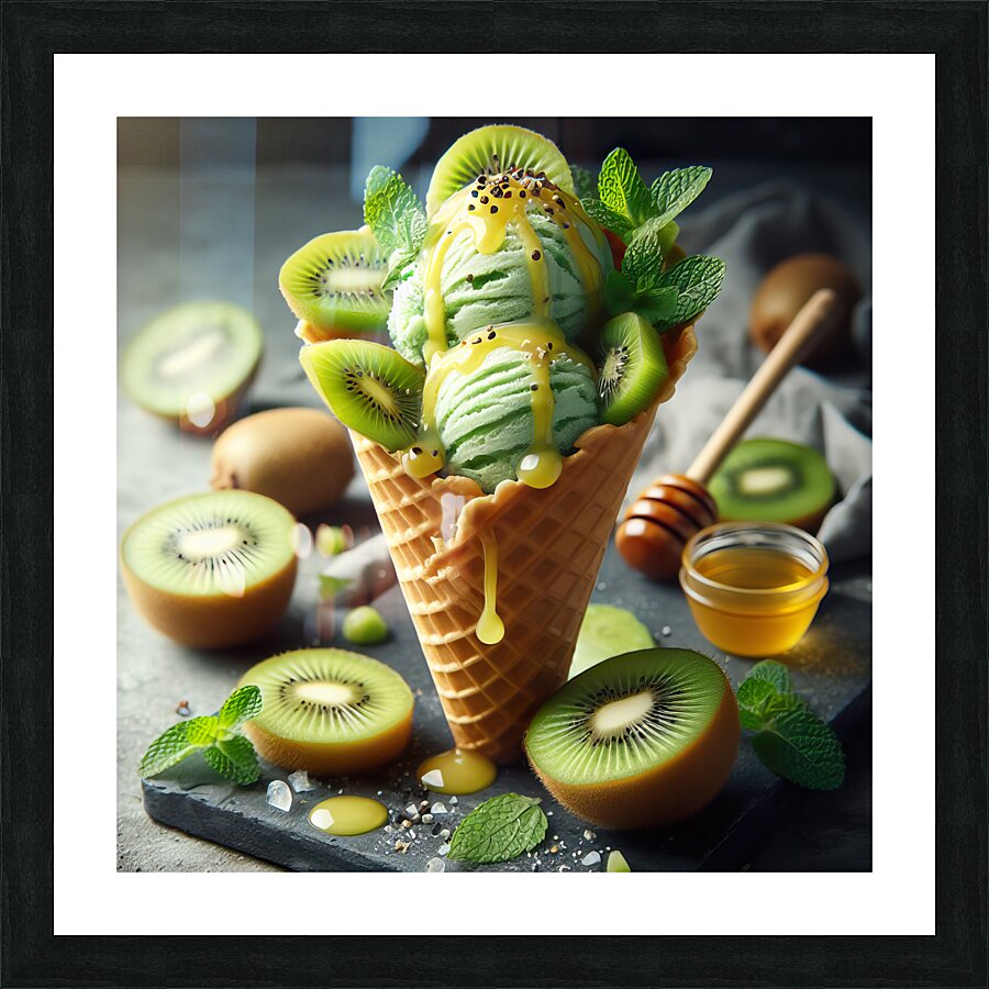 Kiwi ice cream 8 Picture Frame print