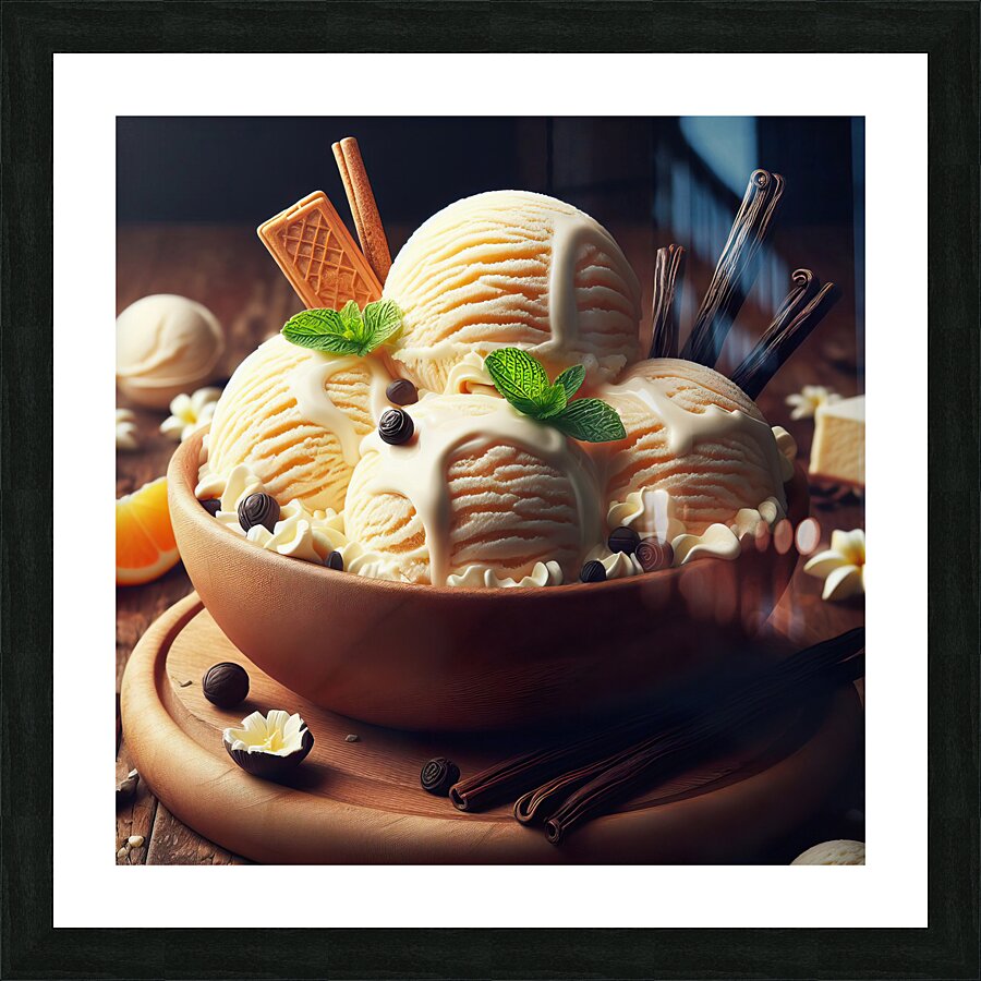 Vanilla ice cream 7 Picture Frame print