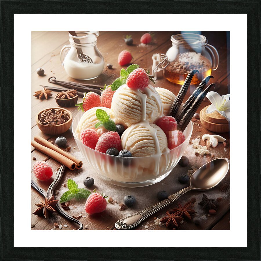 Vanilla ice cream 8 Picture Frame print