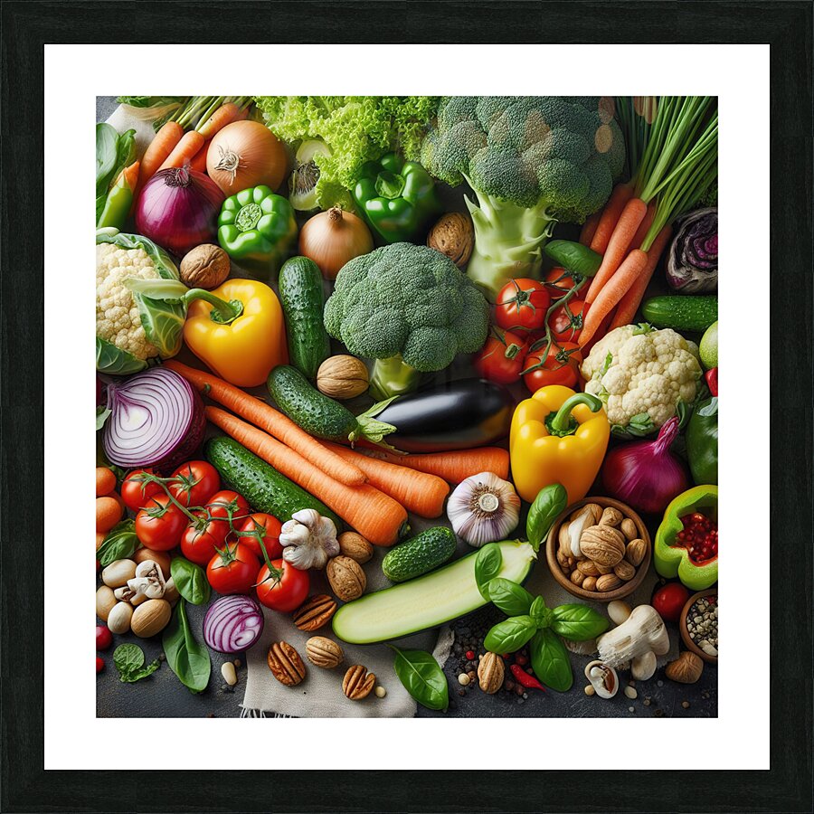 Health food for fitness concept with fruit vegeta 1714505630.1634 Picture Frame print