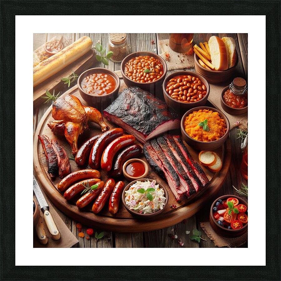 meats to prepare meats for barbecue selection of  1714757275.2939 Picture Frame print