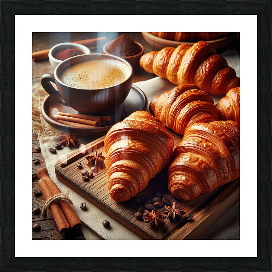 Food Assorted fluffy pastries including croissant 1714906459.8304 Picture Frame print