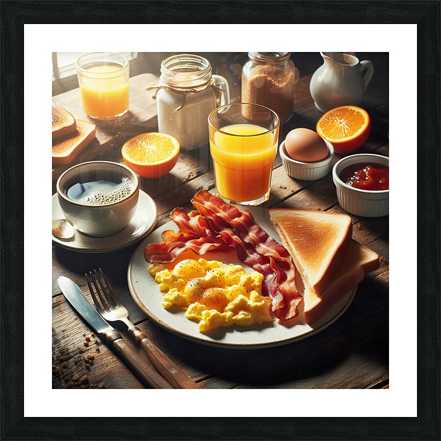 American breakfast 8 Picture Frame print