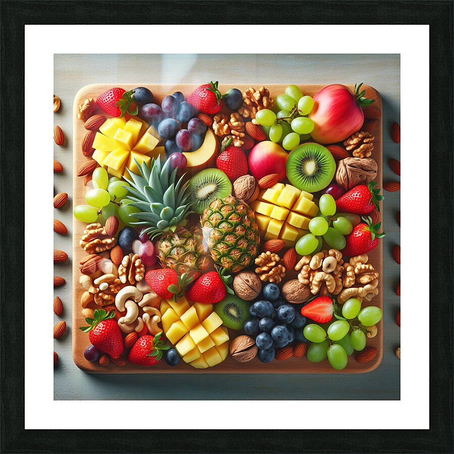 Fresh healthy fruits balanced diet kiwi pineapple 1715272362.9766 Picture Frame print