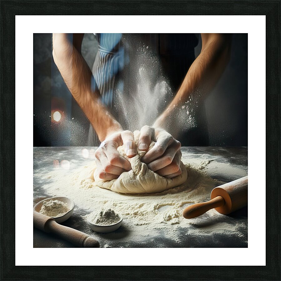kneading bread 1 Picture Frame print