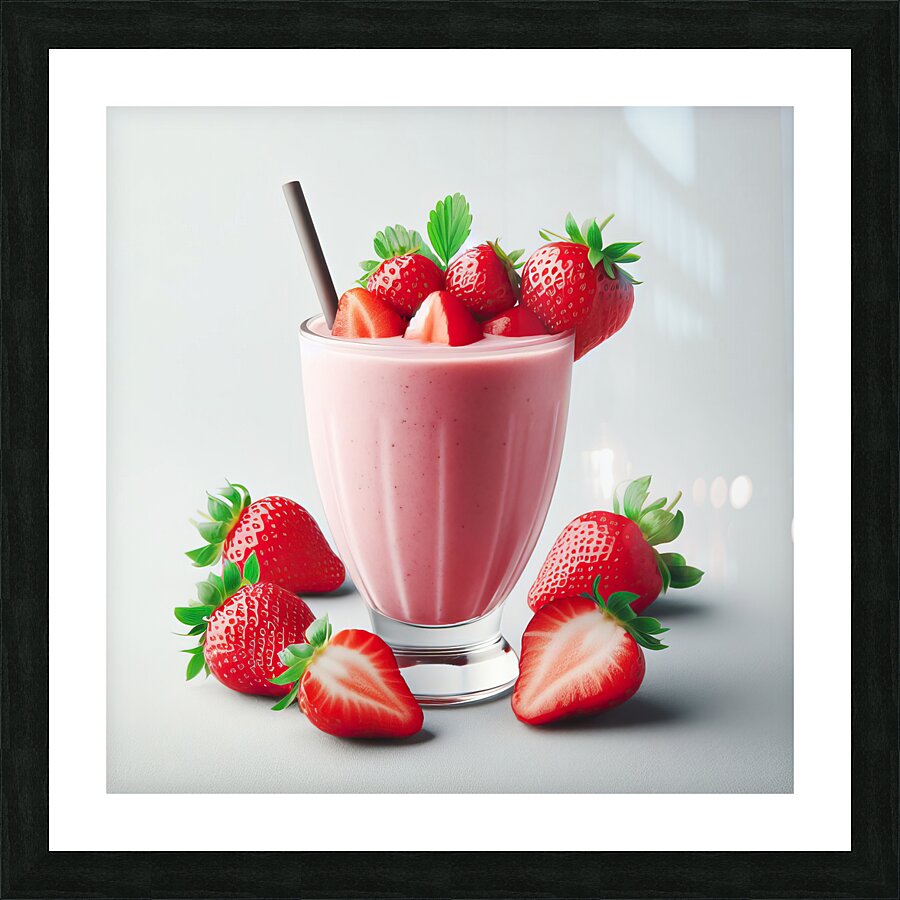 Strawberry milkshake 35 Picture Frame print