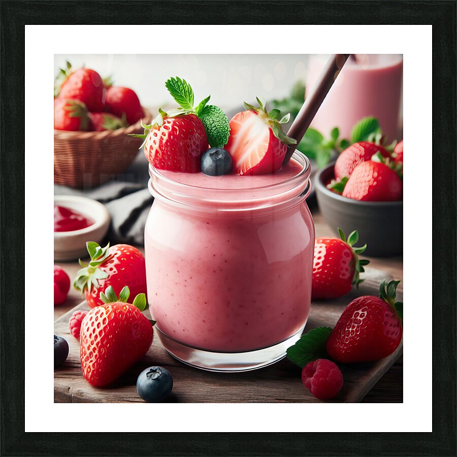 Strawberry milkshake 31 Picture Frame print