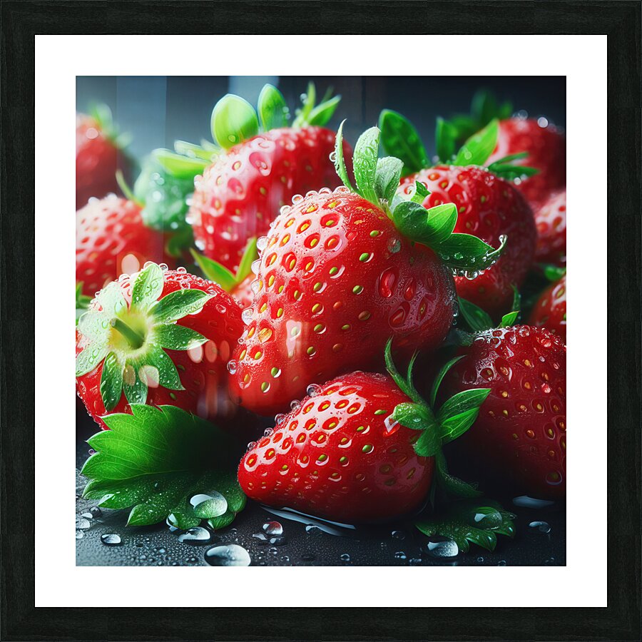 Strawberries studio lighting 22 Picture Frame print