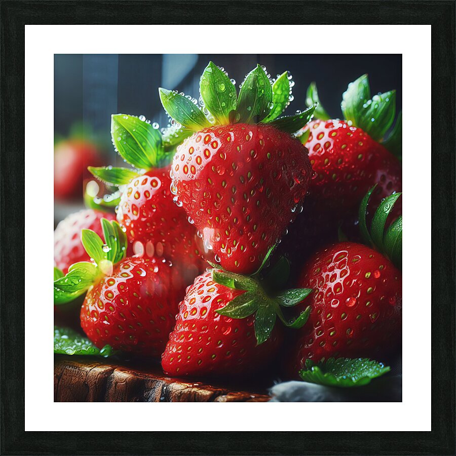 Strawberries studio lighting 23 Picture Frame print